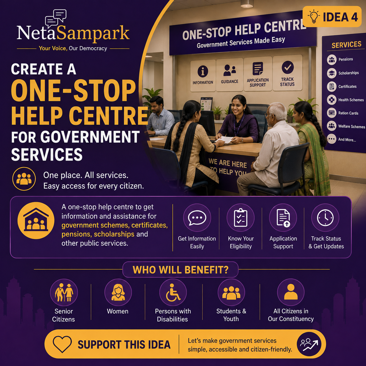 Create a One-Stop Help Centre for Government Services