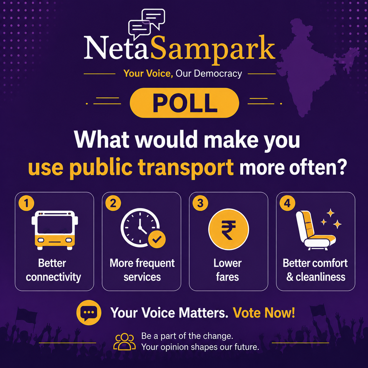 What would make you use public transport more often?