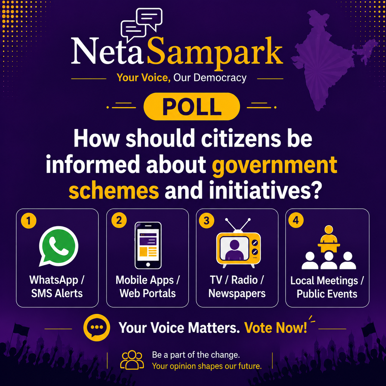How should citizens be informed about government schemes and initiatives?