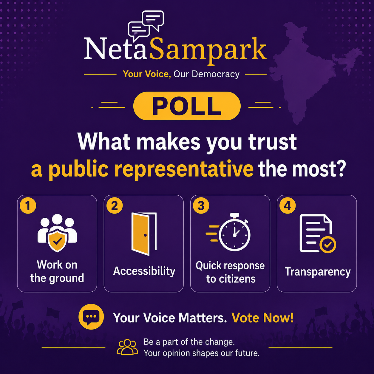 What makes you trust a public representative the most?
