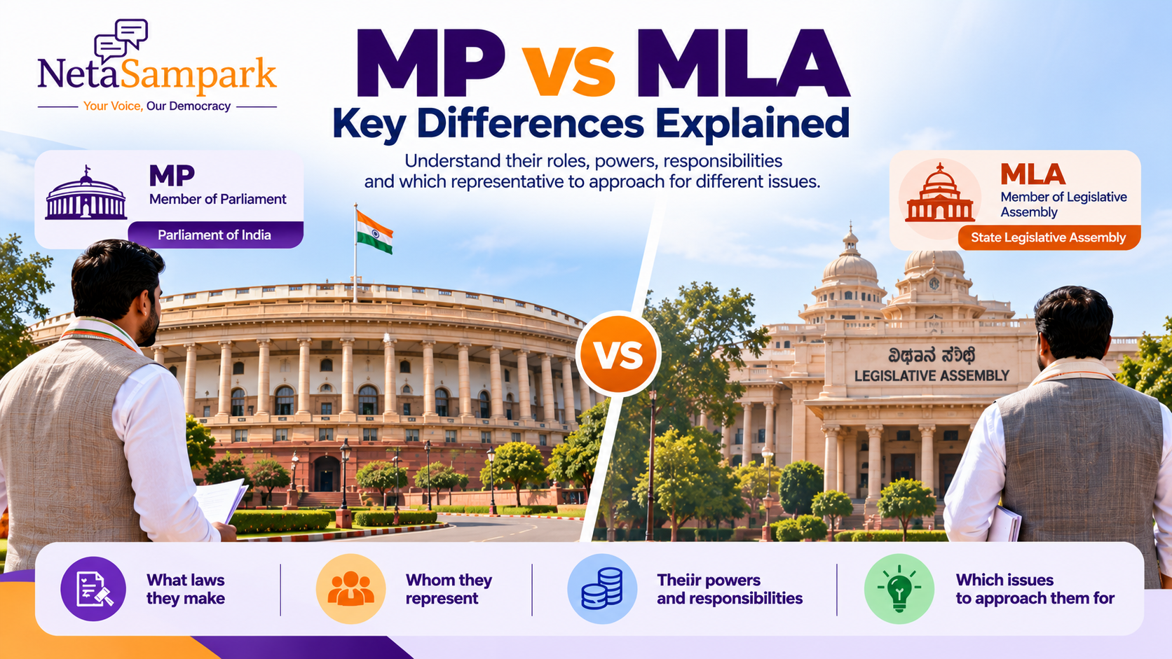 MP vs MLA: Key Differences, Roles and Powers