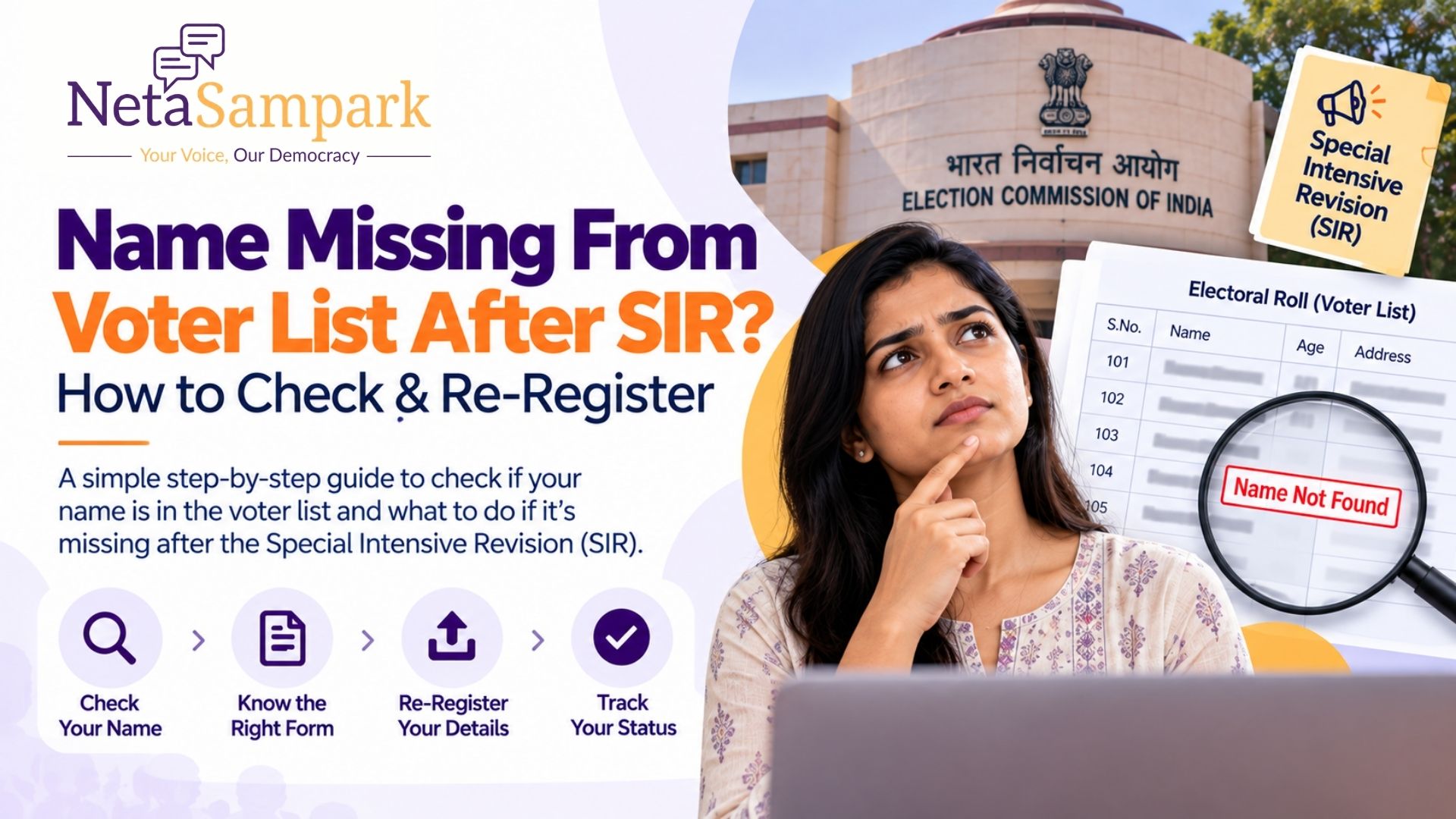 Name Missing From Voter List After SIR? How to Check & Re-Register